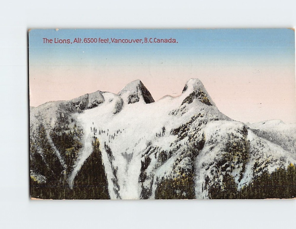 Postcard The Lions Vancouver BC Canada