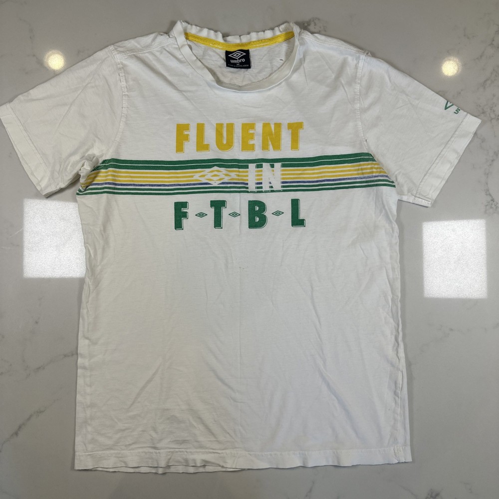 Vintage Umbro Men’s Medium Graphic T-Shirt Good Condition White Graphic Tee M