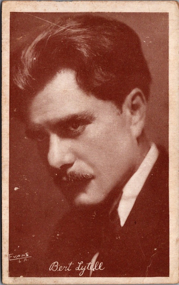 Bert Lytell RPPC Postcard - Silent Film Star Portrait by Evans L.A.