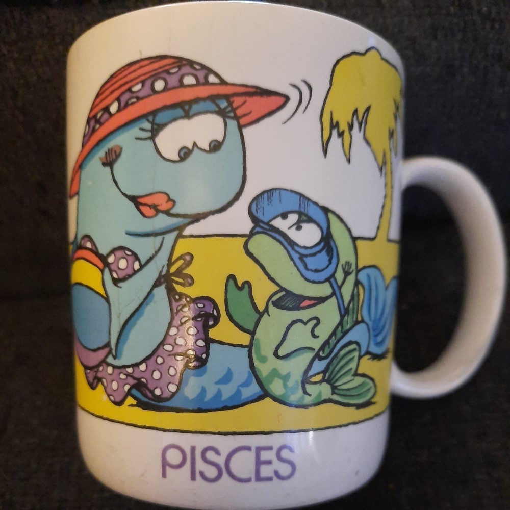 Vintage Avon Zodiac Coffee Mug- Pisces