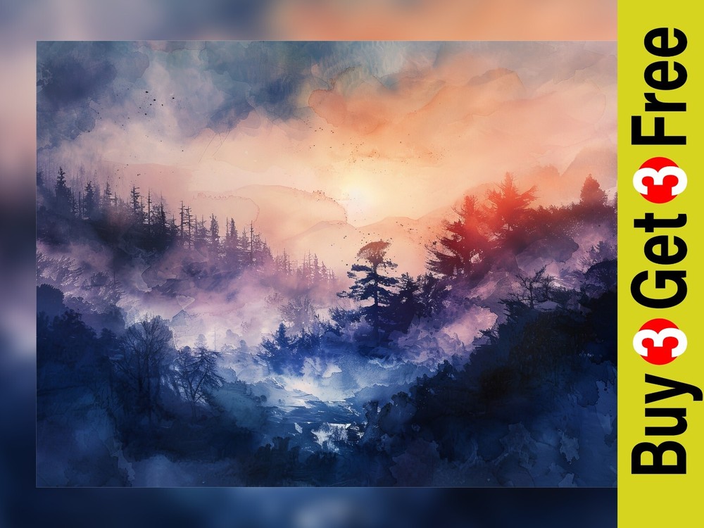 Impresión en papel mate Mystic Forest Sunrise 5
