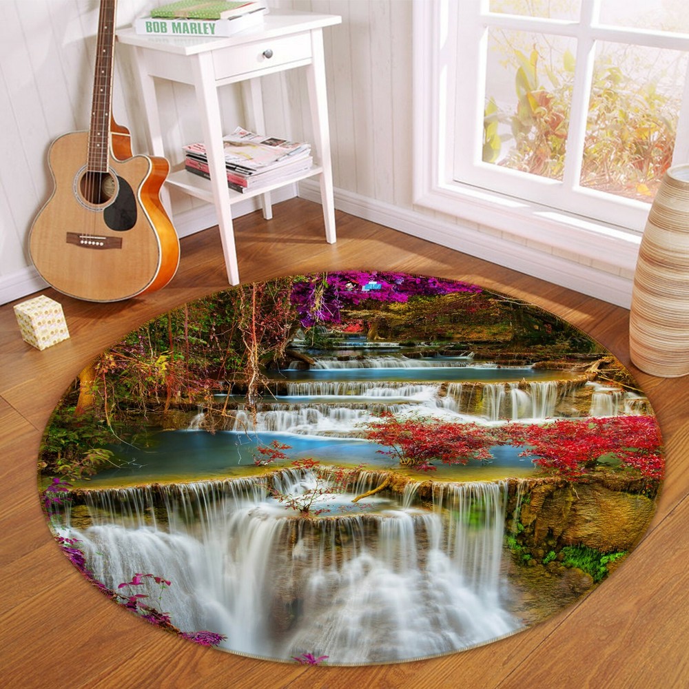 3D Landscape Waterfall NAO6095 Game Rug Mat Elegant Photo Carpet Mat Fay