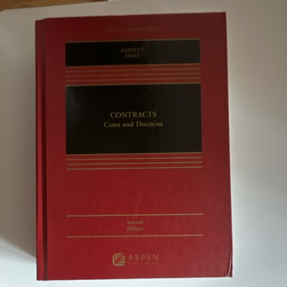 Aspen Casebook Contracts: Cases and Doctrine 7th Ed Barnett Oman