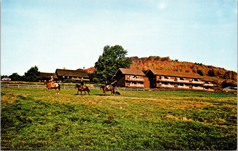View of Trapp Family Lower Lodge Stowe Vermont Vintage Postcard