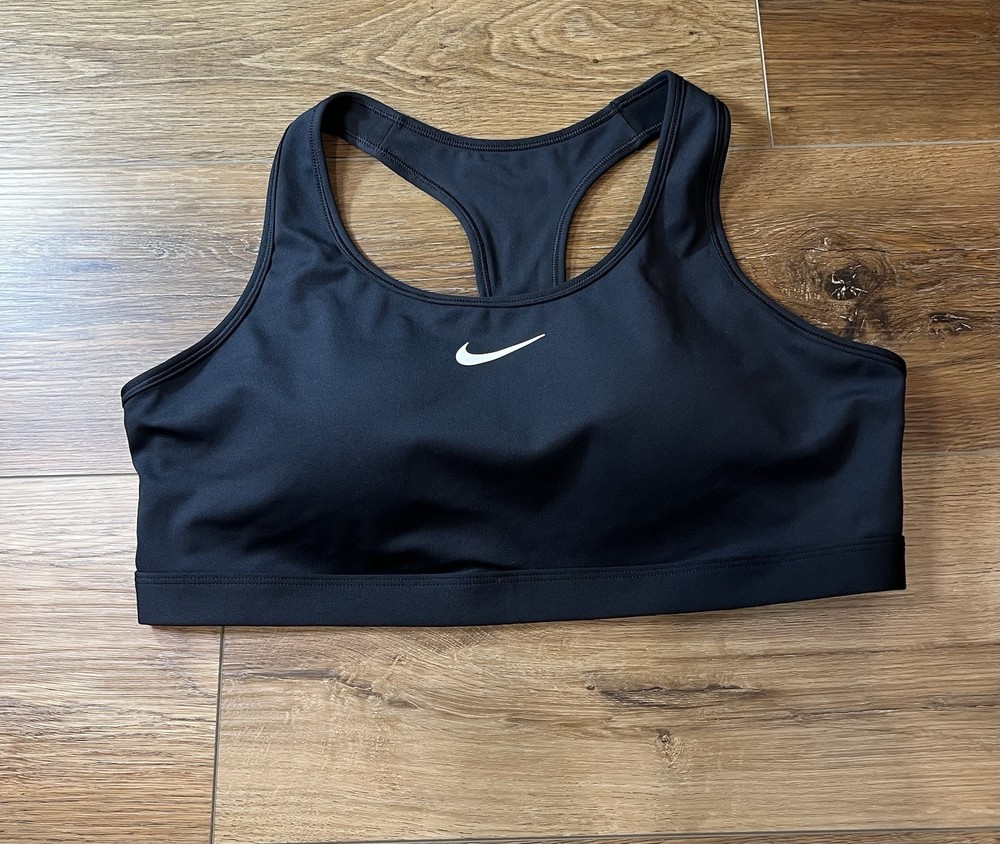 Nike Sports Bra Womens XXL Black Dri-Fit Athletic Racerback Gym Training