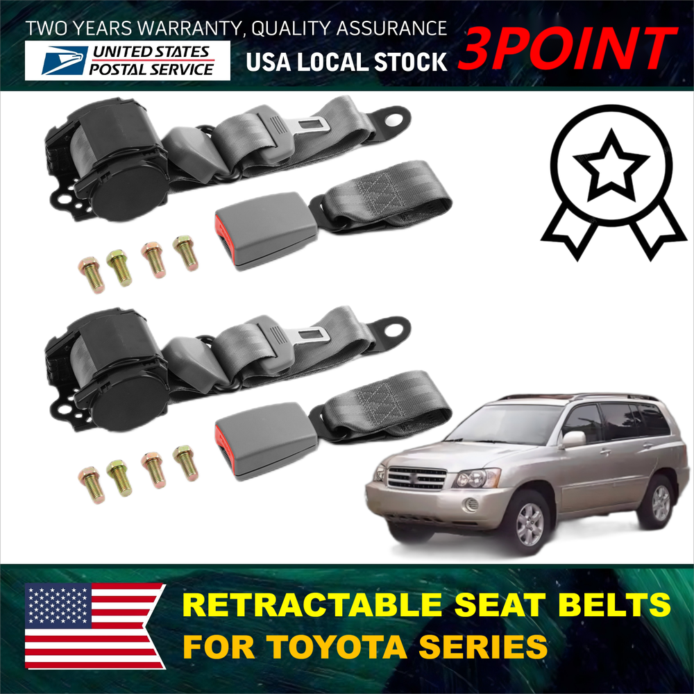 3 Point Safety Adjustable Seat Belt Strap Car Vehicle Belt for Toyota FJ Cruiser