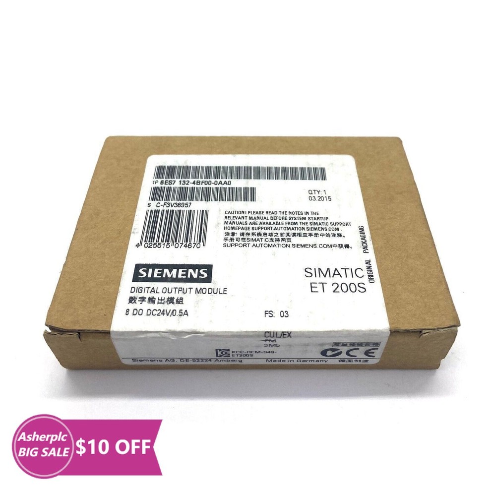 New Siemens 6ES7 132-4BF00-0AA0 6ES7132-4BF00-0AA0 Electronics module for ET200S
