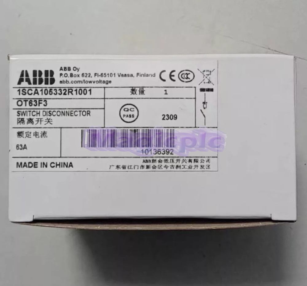 ABB OT63F3 Switch Disconnector 1SCA105332R1001  1pcs