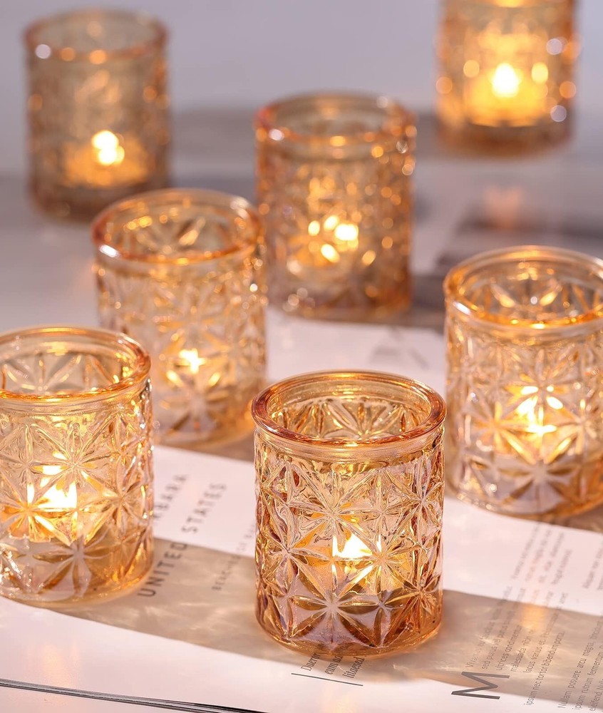 Gold Votive Candle Holders Bulk for Wedding Table Centerpieces