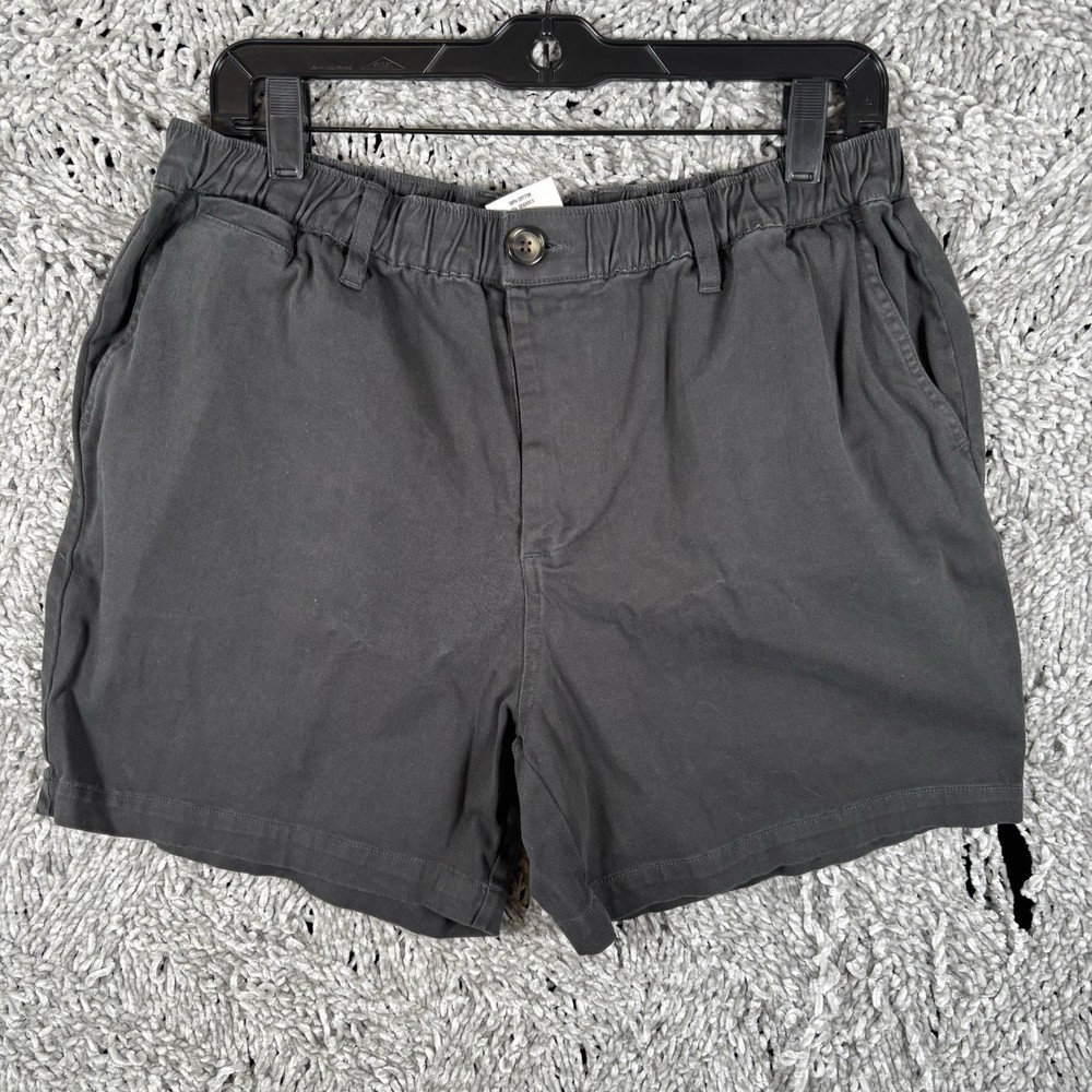 COVE USA Chino Shorts Men's Size 34 x 5'' Inseam Black Preppy Elastic Waist Golf