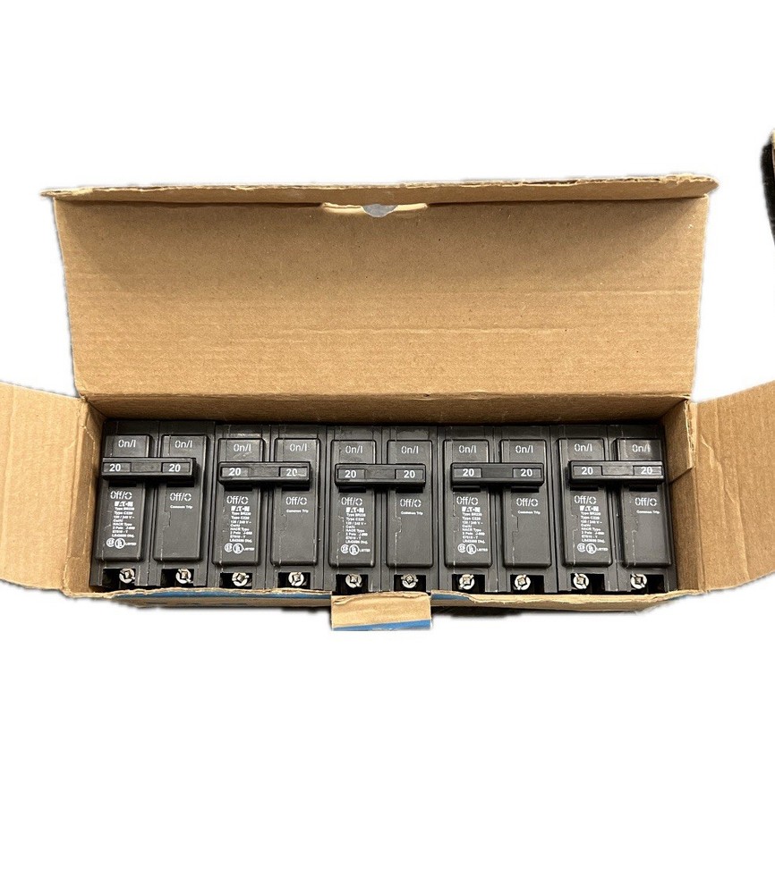 5 PCS Eaton BR220 120/240VAC 20A 2-Pole Circuit Breaker FREE Shipping!!!!! NEW