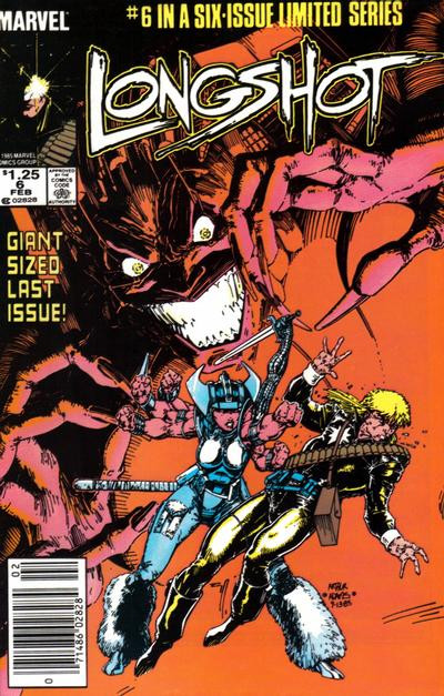 Longshot 6 Newsstand VG Low Grade Marvel Art Adams Last Issue Combined Shipping