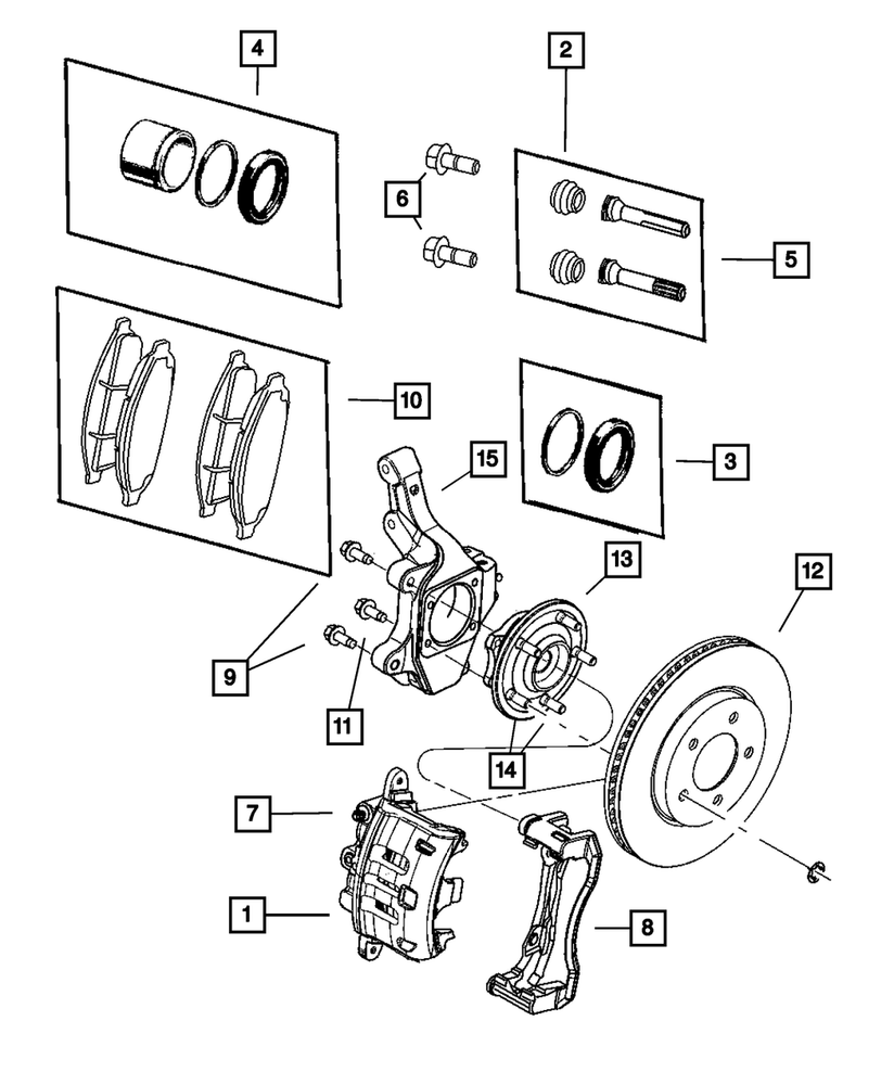 Genuine Mopar Disc Brake Caliper Right 68032692AA