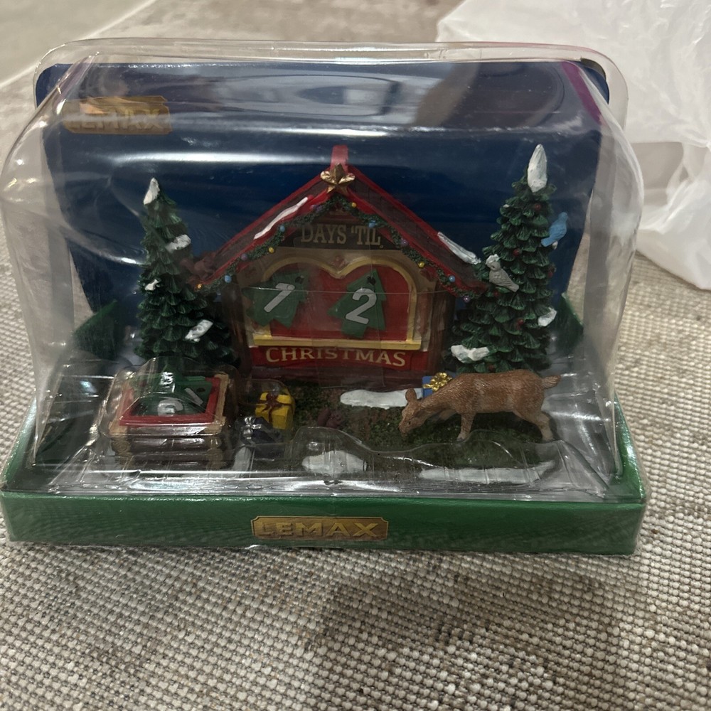 Lemax Christmas Table Decor 12 Days Til Christmas Countdown Village Set  -image