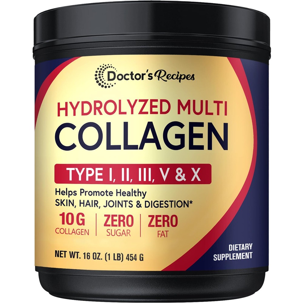 Multi Collagen Peptides for Women & Men, Grass-Fed Bovine Hydrolyzed Protein ...