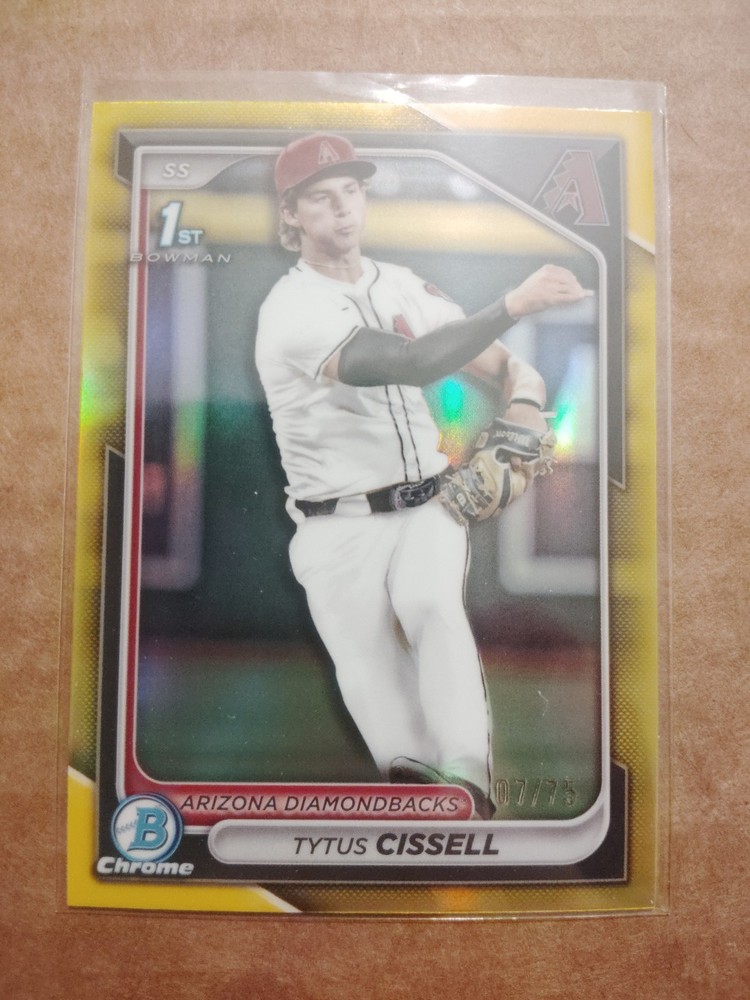 2024 Bowman Draft Chrome Yellow Refractor /75 Tytus Cissell #BDC-157