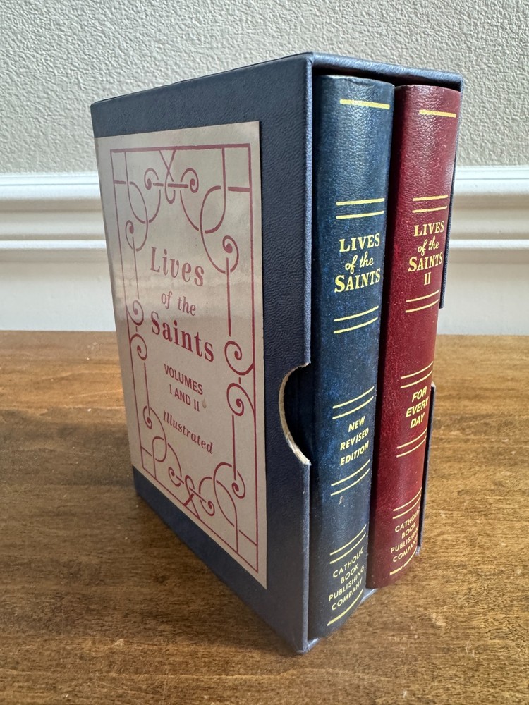 Lives Of The Saints Vol 1 & 2 Illustrated Catholic Hard Cover Book Box Set