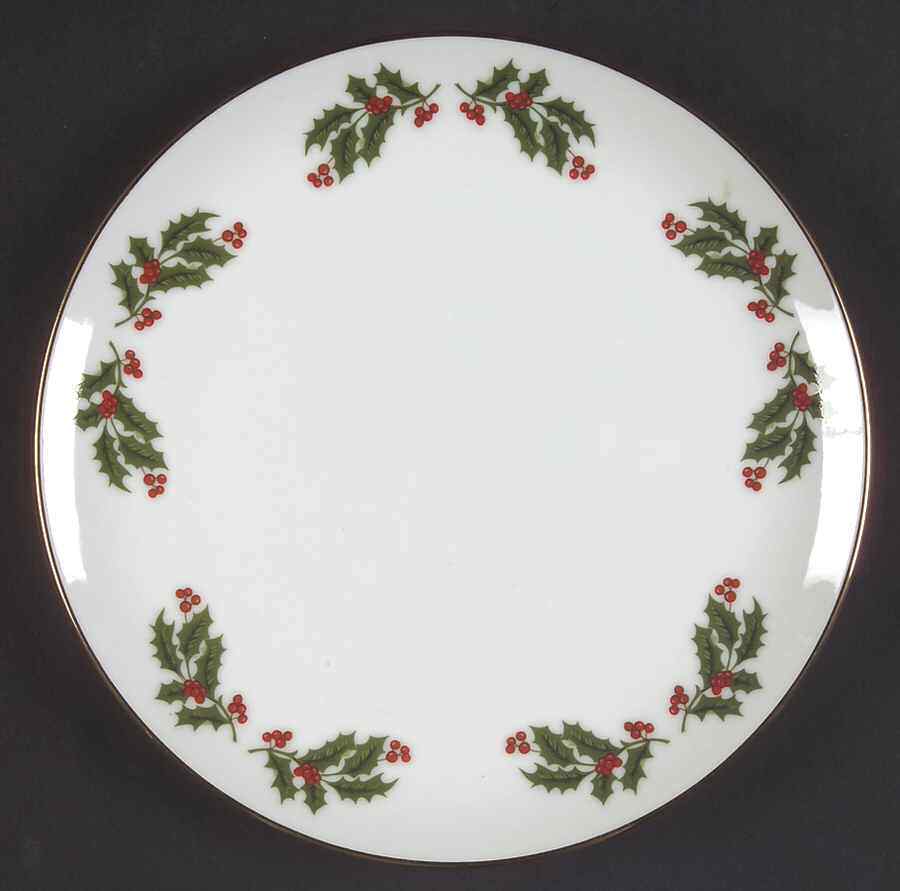 Kashima Christmas Holly  Salad Plate 884341