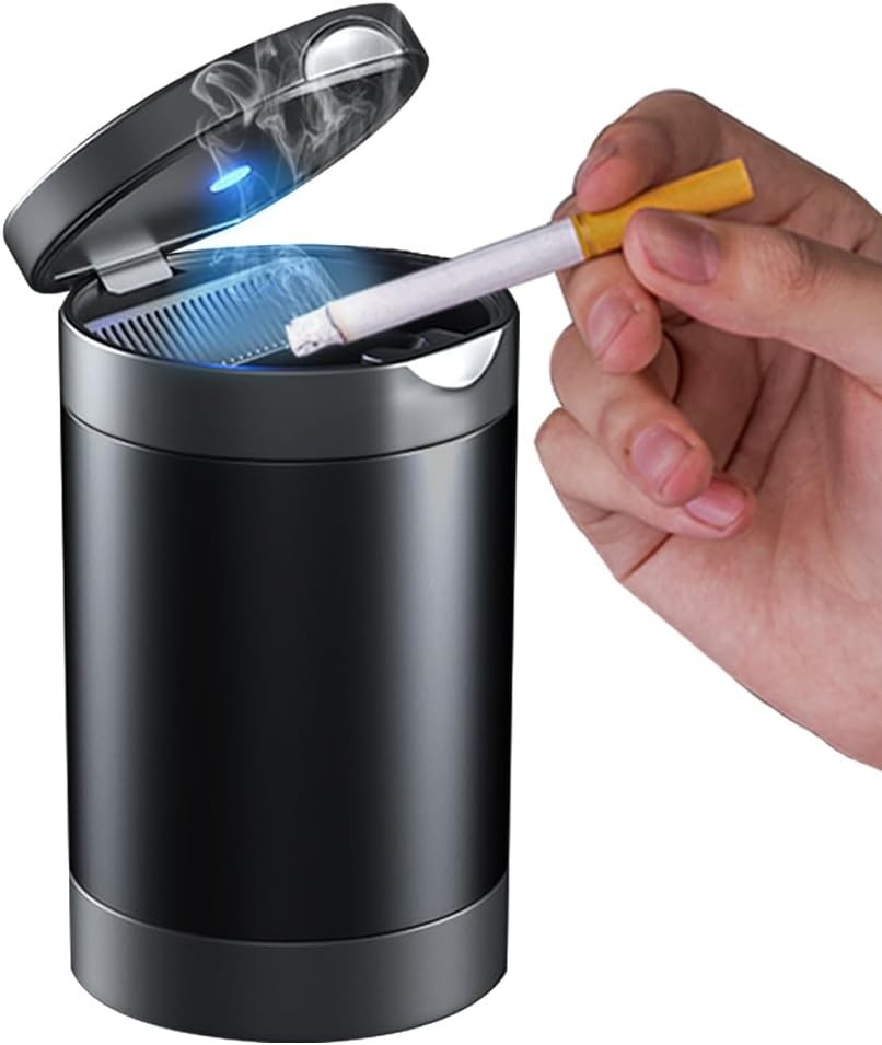 Ashtrays for Cup Holder Smell Proof, Ash Tray with Lid Smell Proof, Detachab