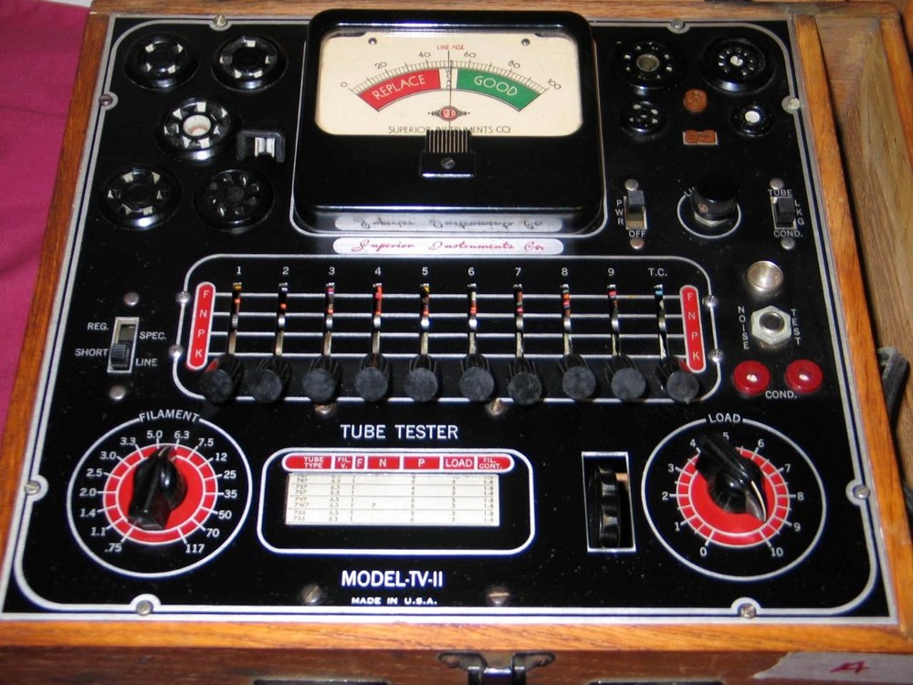 SUPERIOR INSTRUMENTS TV-11 Tube Tester with New Capacitor and Resistors  