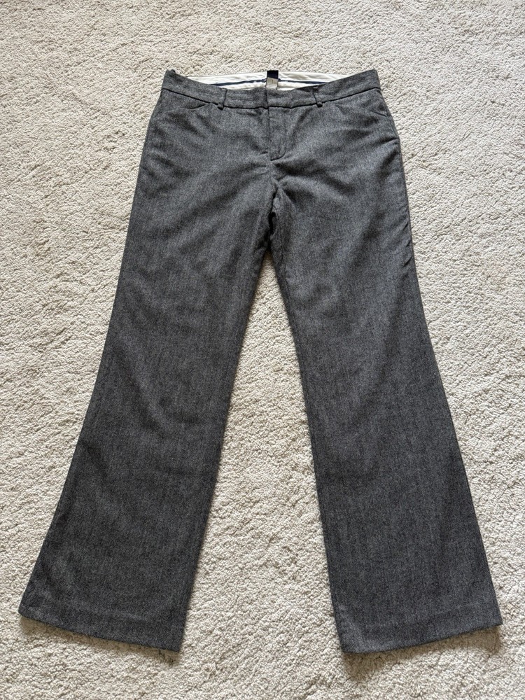 GAP Modern Fit Flare Gray Wool Blend Stretch Flat Front Dress Pants Men