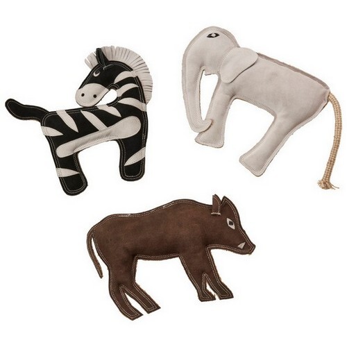 Dura Fuse Leather Jungle Dog Toy Assorted 1 Count / 11