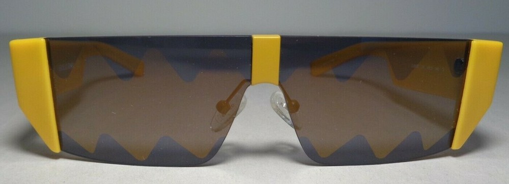 J Balvin x Guess GU8207 Shiny Yellow Smoke Mirror Sunglasses for Women