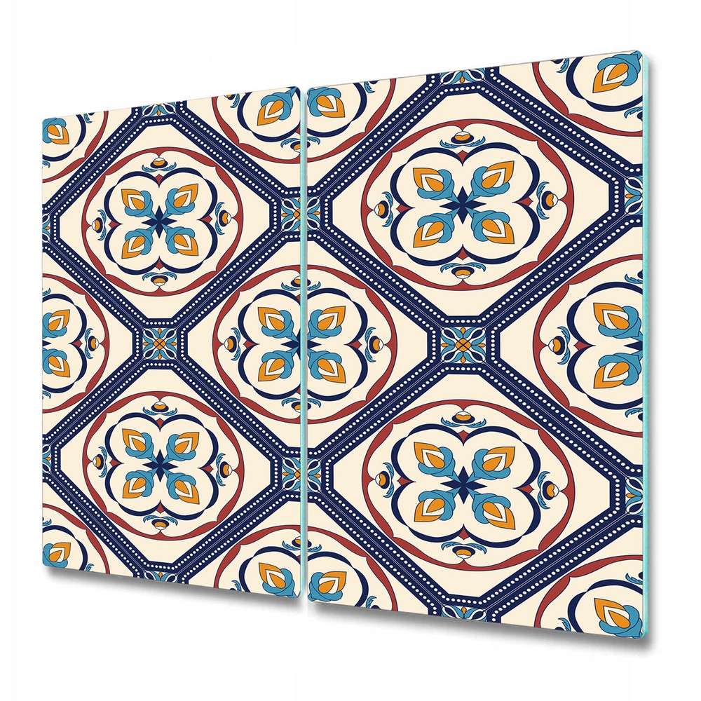 Glass Kitchen Chopping Board Vector texture design and fashion blue and brown