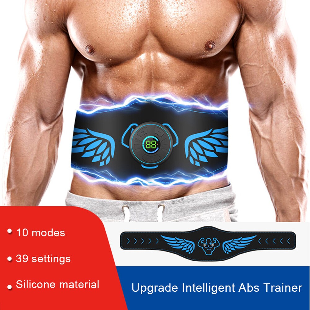 Abdominal EMS Muscle Stimulator Belt Electric ABS Fitness Toning Trainer New-image