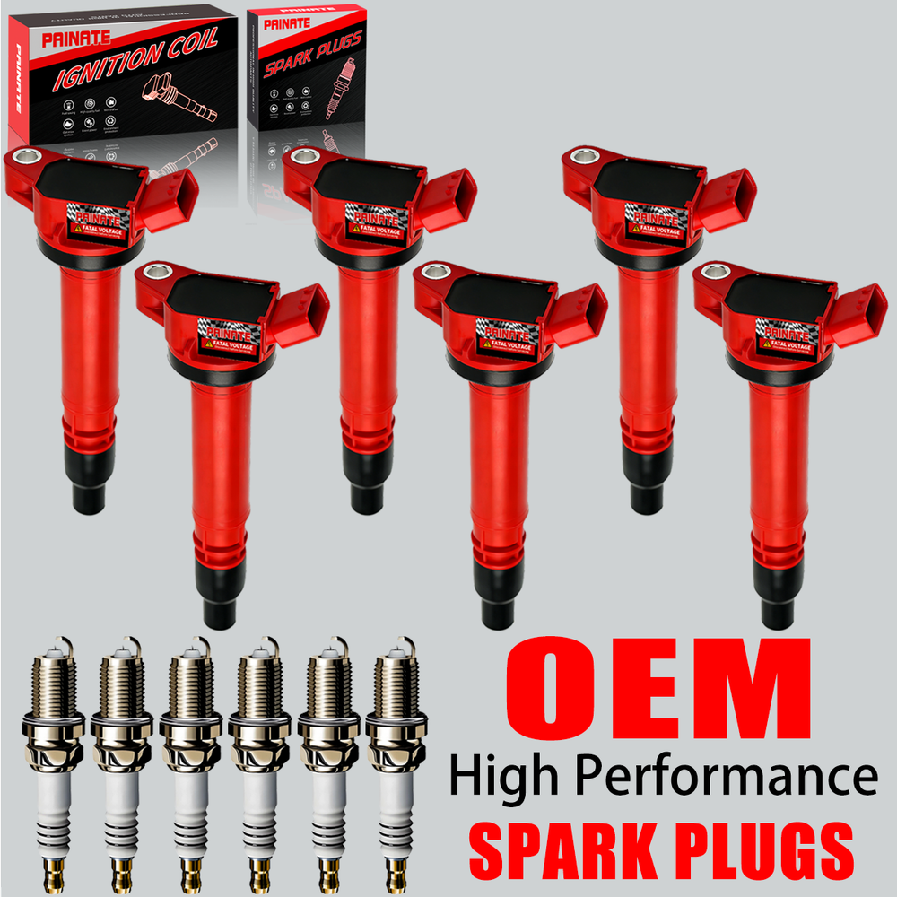 6X OEM High Performance Ignition Coil & Spark Plugs For Lexus IS250 IS350 GS350