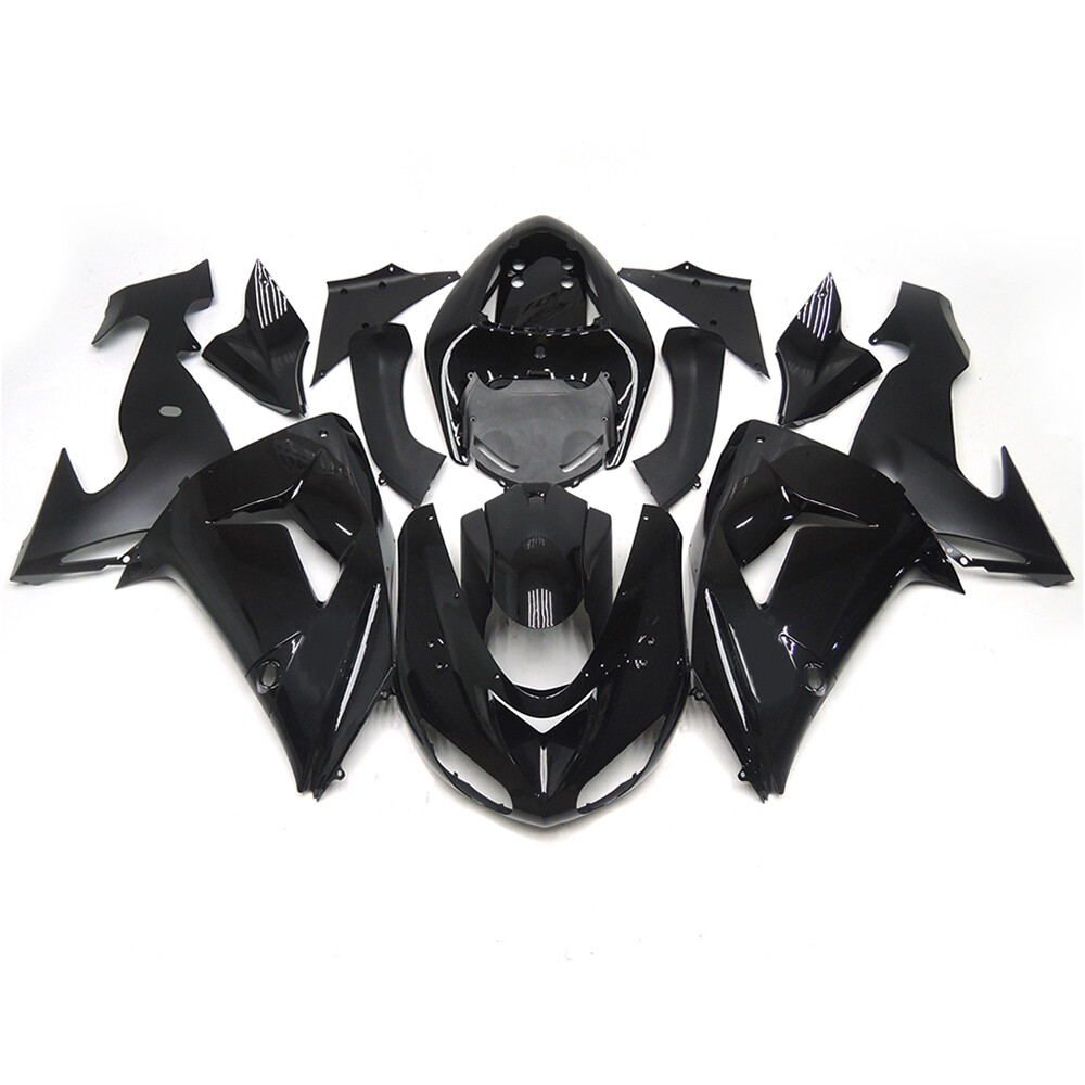 Injection Black Bodywork for 2006 2007 Kawasaki Ninja ZX10R 06 ABS Fairing Kit