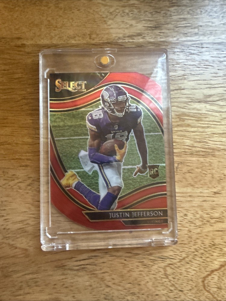 2020 Panini Select - Field Level Justin Jefferson #361 Red Prizm Die-Cut (RC)