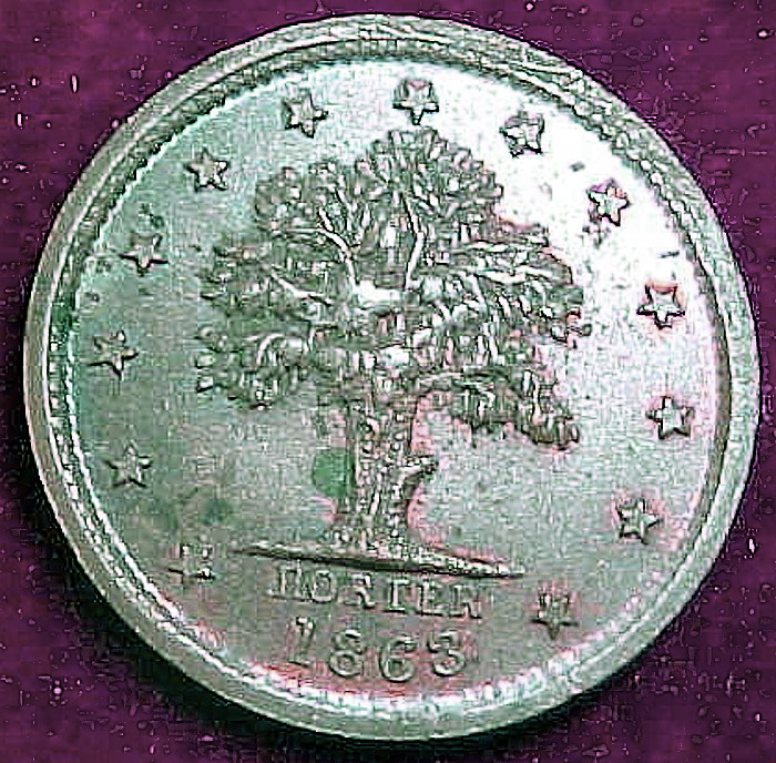 1863 Civil War Store Card  Token ........Min. Bid .01 & No Reserve!