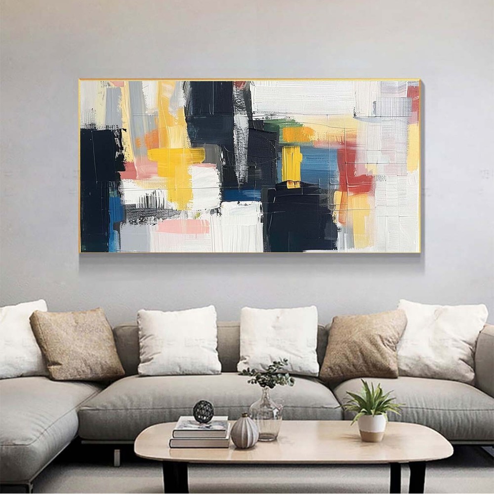 Original Graffiti Abstract Hand painted Oil Painting On Canvas Home Decor #013-image