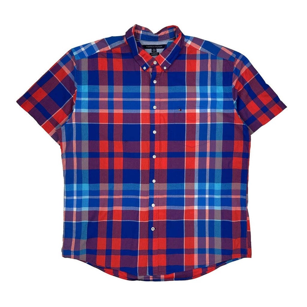 Tommy Hilfiger Checked Short Sleeve Shirt - 2XL Multicoloured Cotton