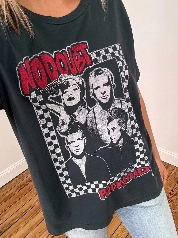 No Doubt Band Tour Graphic Short Sleeve Black Unisex Tshirt