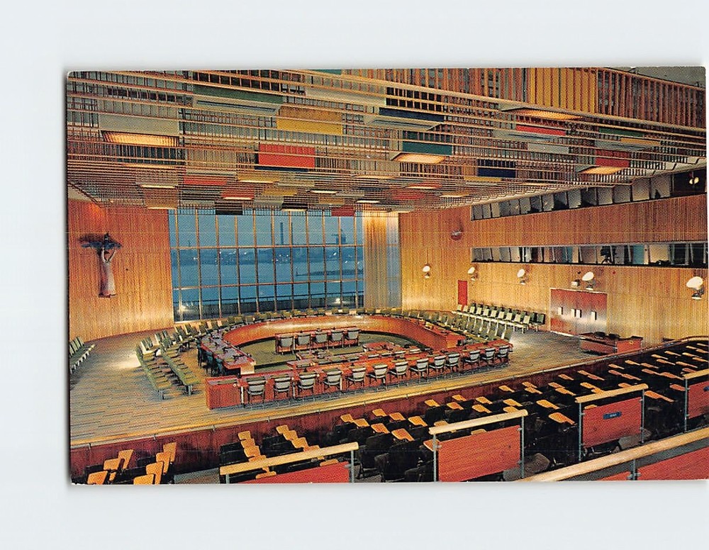 Postcard Trusteeship Council Chamber United Nations New York City New York USA