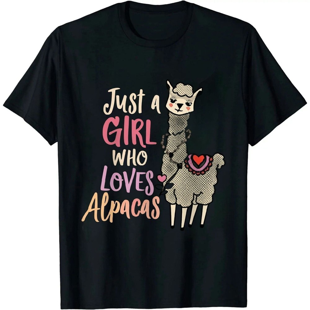 Just A Girl Who Loves Alpacas Funny Alpaca For T-Shirt