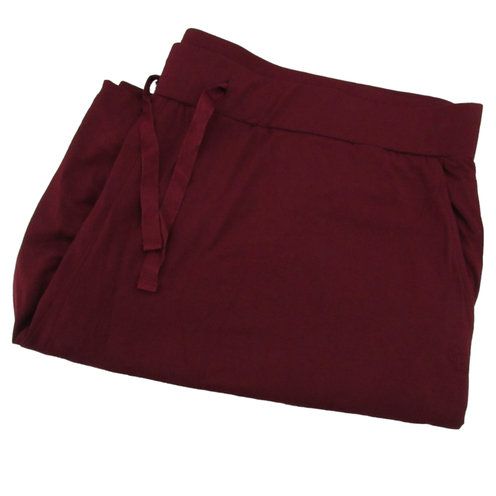 Cozy Earth Men's XXXL Burgundy Bamboo Pajama Shorts with Elastic Waist for Soft Lounge Wear