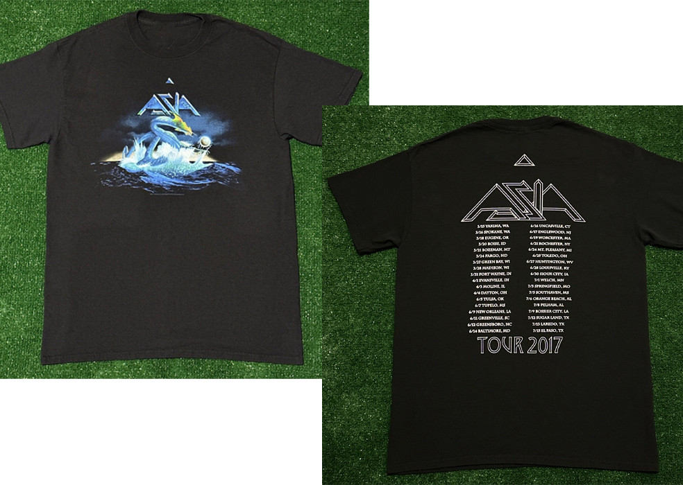 2 Sides Asia Band Tour 2017 Black Cotton Shirt All size S-5XL
