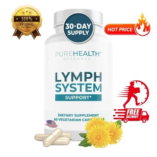 PureHealth Lymph Support Supplement with Dandelion Burdock for Lymphatic Drainage