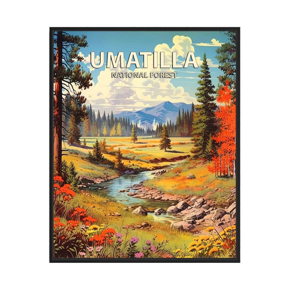 Umatilla National Forest Poster Art Print Retro National Park Gifts