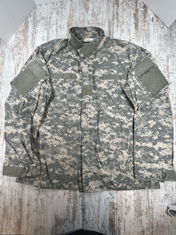 Military Army Combat Uniform Digi Camo Jacket Size Large Long Authentic Gear