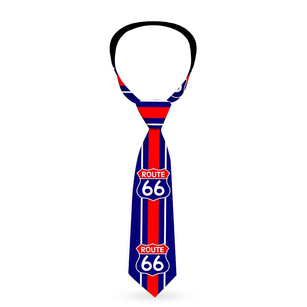 Necktie Standard - Route 66 Highway Sign/Stripe Blue/White/Red ACC NEWAnother great item from Rarewaves USA | Free delivery!