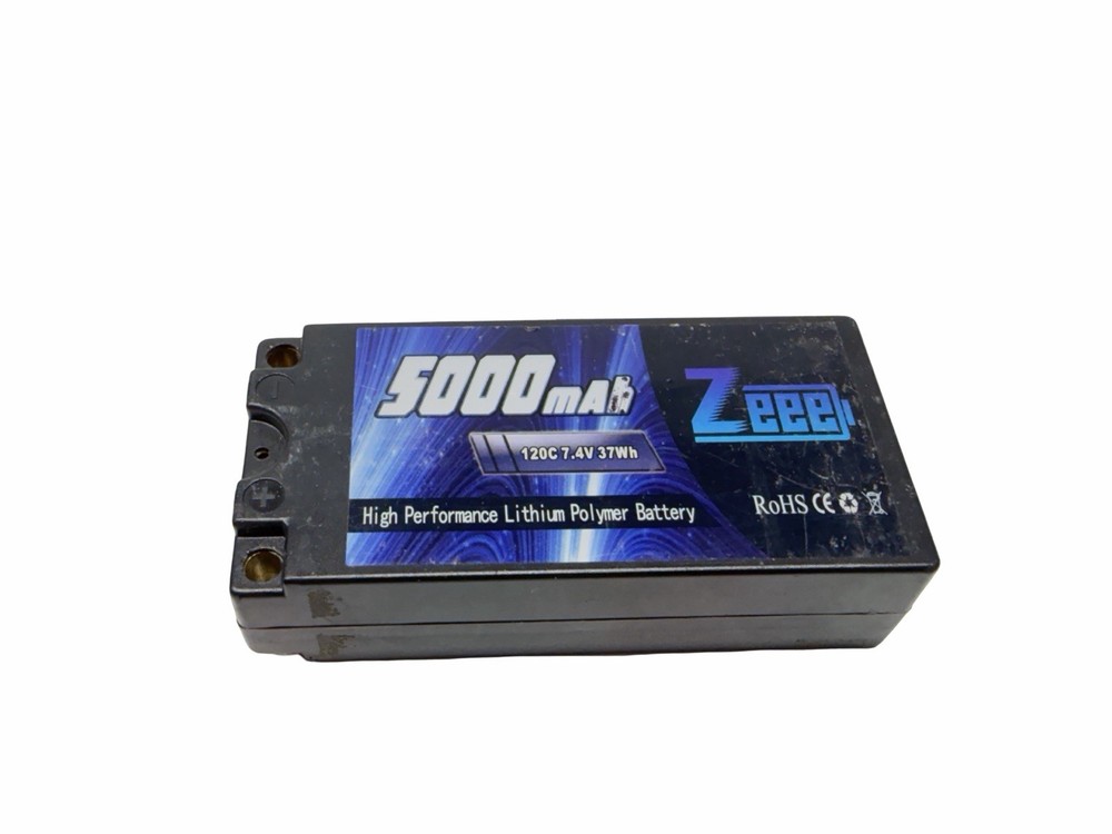 Zeee 5000MAH 120C 7.4V 2S Hardcase Shorty Lipo Battery Rc Part #18364