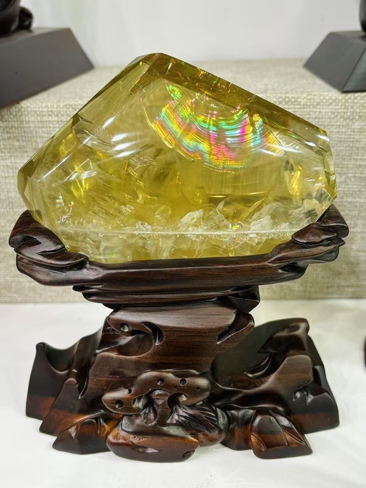 2.2LB A+ Natural Rainbow Citrine Crystal Quartz Mineral Specimen for Reiki and Decor