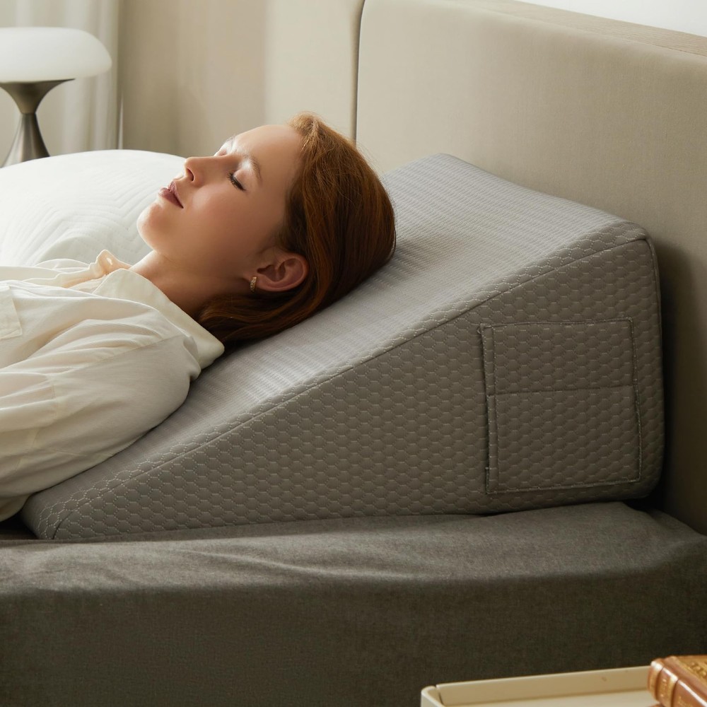 8 Inch Wedge Pillow for Sleeping with Elevated Breathable Support