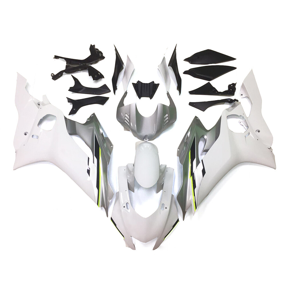 White Silver Fairing Kit for 2017-2021 Yamaha YZF R6 18 19 Injection Bodywork
