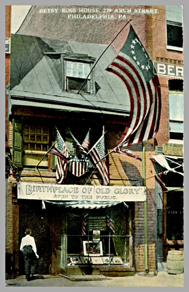 Betsy Ross House Philadelphia PA Birthplace of Old Glory DB c1910 UNP Postcard