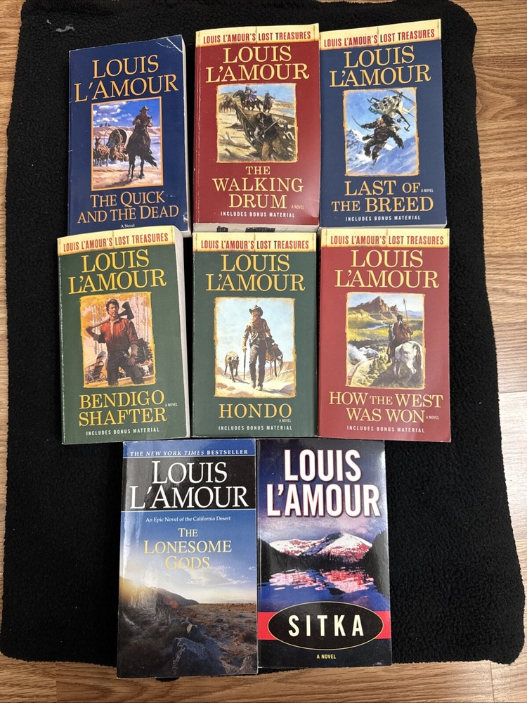 Lot Of 8 - Louis L'Amour Western Novels Paperback Books Action Adventure GOOD